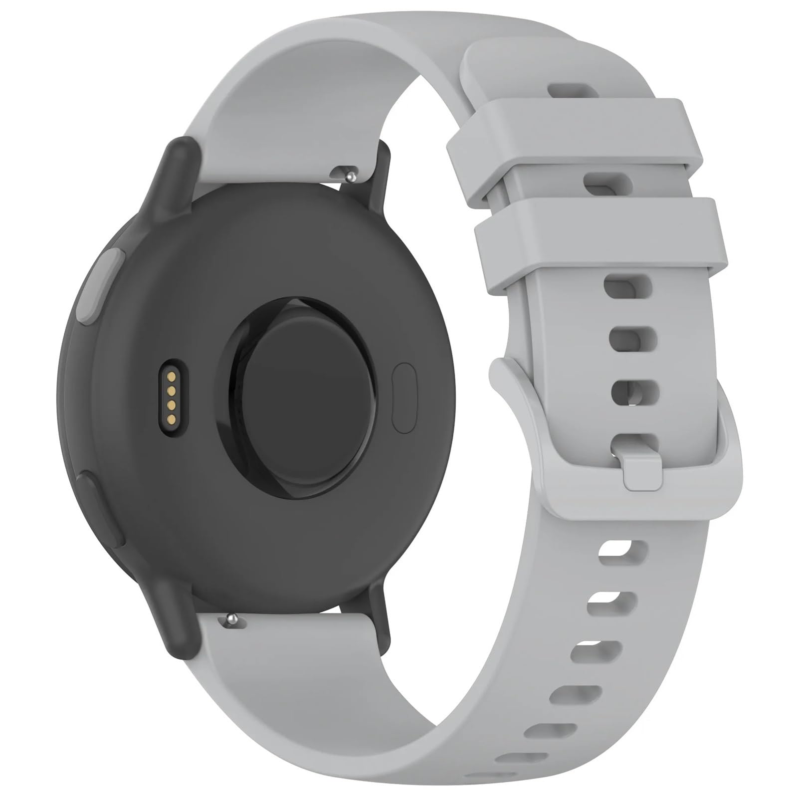 Schnellentriegelung, 20 mm, 22 mm, weiches Silikon und langlebig, einfarbig, Armband (grau, 20 mm)