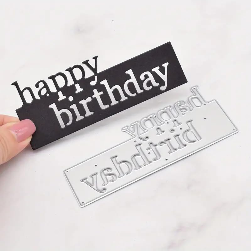 Happy Birthday Letter Metal Die Cuts,Big Words Happy Birthday Frame Background...