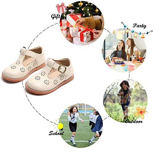 Image of Felix & Flora Toddler Little Girl Mary Jane Dress Shoes - Ballet Flats for Girl Party School Shoes