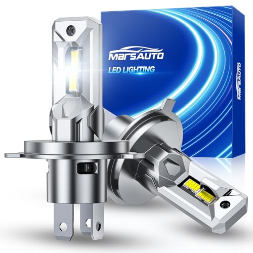 Image of Marsauto H4 /9003 Fog Bulbs, 40,000LM 800% Brighter 6500K White High-Performance 9003 Driving Light or Fog, Plug and Play, Pack of 2