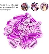 DOACT Hair Roller Clips, 36 Pcs, Plastic, Pink, Purple, Hair Curlers, Hair Rollers, Perm Clips, S...