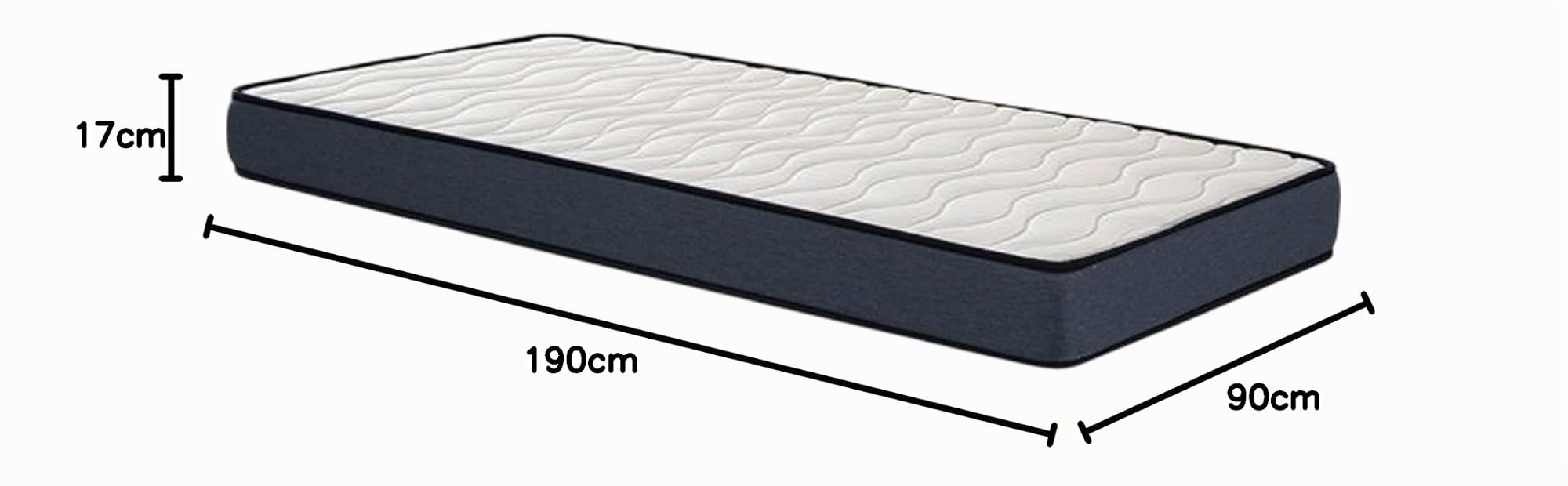 WELL HOME MOBILIARIO & DECORACIÓN Colchón ZENT Roller, Medida 90x190cm (Altura 17cm), Transpirable, Adaptable, Atérmico