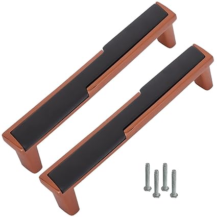 Atom 7.3 Inches Cabinet Door Handle | for Office Drawer Cupboard Almirah Kitchen Wardrobe Doors Pull Handles | Copper Black Finish (Set of 2, CH-243)