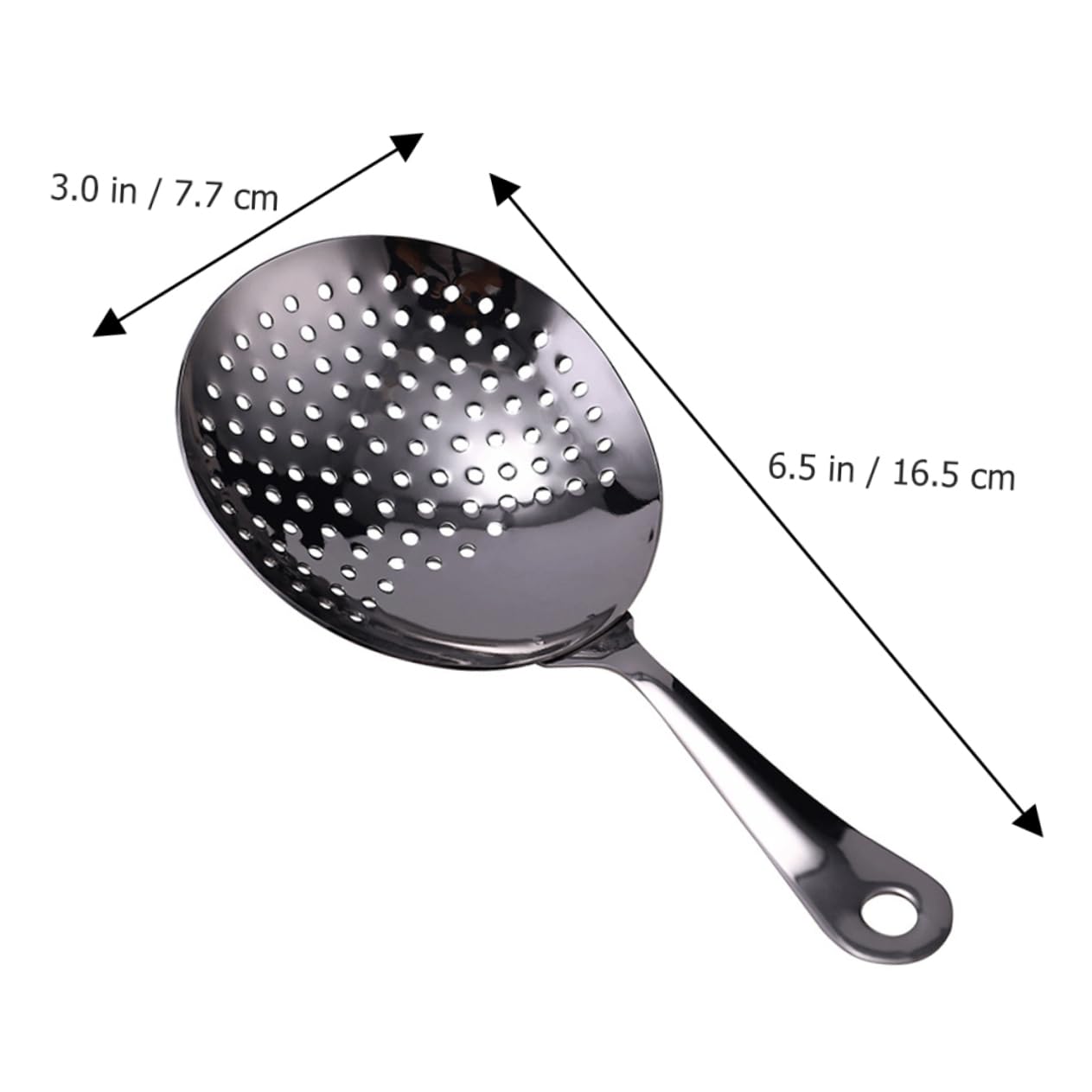 COLLBATH Cocktail Strainer Filter 304 Stainless Steel Bar Supply Soup Ladle Slotted Spoon for Bartenders