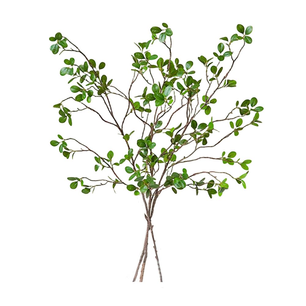 Xzjmy Green 3Pcs Ficus Faux Branches 68Cm Artificial Ficus Branches For Vase,Fake Plants For Shop Garden Office Home Décor (3Pcs,26.8")