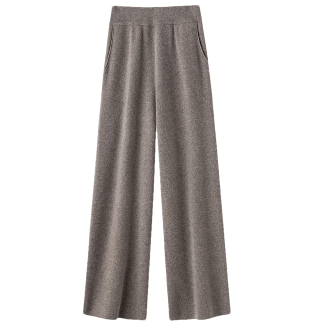Hndudnff Merino with Pocket Wool Wide Leg Pants Womens Solid High Waist Office Work Pants