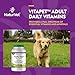 NaturVet VitaPet Adult Daily Vitamins for Dogs With Breath Aid – Includes Full Spectrum of Vitamins, Minerals, Omega-6 Fatty Acids, Parsley – Designed for Dogs Over 1 Year – 60 Ct.