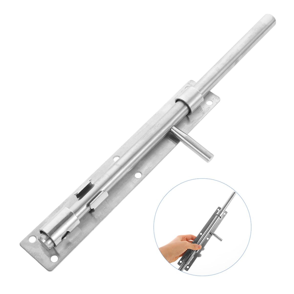 SHINEOFI 2pièces Serrure à Glissière Acier Inoxydable Système De Verrouillage Robuste Pour Portes Installation Facile Pour Sécurité à Domicile