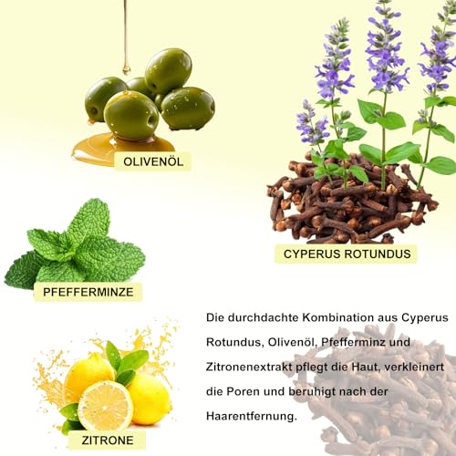 Cyperus Rotundus Oil for Hair Removal, Cyperus Rotundus Öl zur Haarentfernung, Natürliches Cyperusöl für die Reduzierung des Haarwuchses, Beruhigt die Haut - für Körper und Gesichts