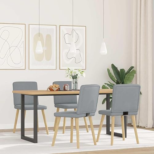 Vista 12 de Modern Dining Chairs 2-Piece Set Black Fabric Upholstered Kitchen Chairs with Metal Frame and Foam Padding for Dining Room Living Room Farmhouse