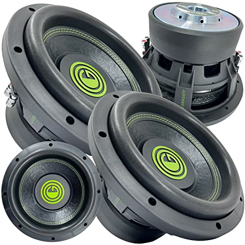 Gravity 2X 10 Inch 2000 Watt Car Audio Subwoofer w/ 4 Ohm DVC 10