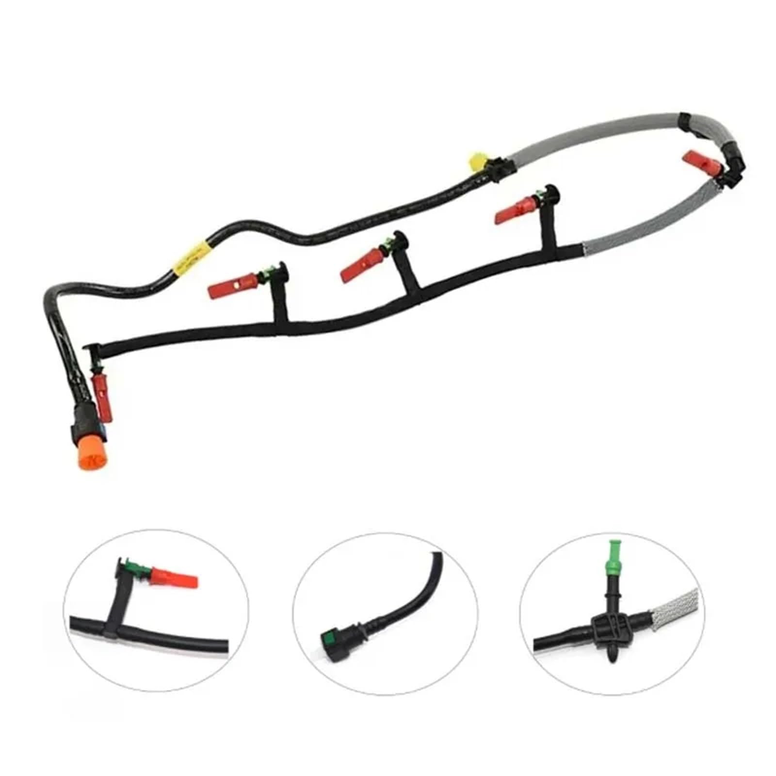 wtryskiwacz paliwa Przewód przelewowy wtrysku paliwa Diesel Wyciek węża pasuje do Ford Ranger T6 T7 T8 T9 3.2L pasuje do Mazda BT50