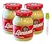 Lowensenf Extra Hot German Mustard, 9.3 oz (3 Pack) Bundled with Prime Time Direct Silicone Basting Brush in a PTD Sealed Bag