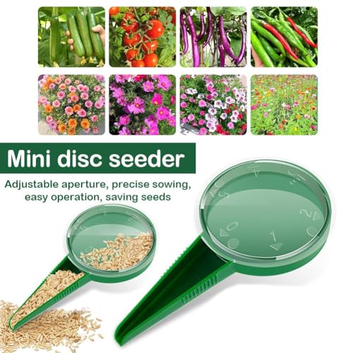 Mini esparcidor de semillas manual ajustable miniatura 2
