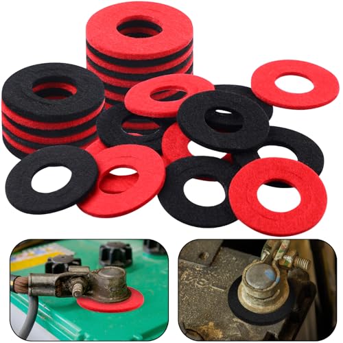 Pangda 12 Pcs Battery Terminal Anti Corrosion Washers Fiber Battery Washers Terminal Protector...