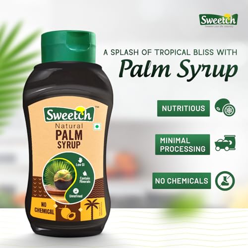 Image of Sweetch Assorted Natural Syrup (Date + Coconut + Palm) 400 gm - Healthy Sugar Replacement, Low GI, No Chemical & Free Flow | For Milk, Cookies, Milkshakes | Sweetener, Pack of 3