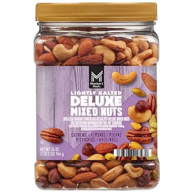 Deluxe Mixed Nuts, Lightly Salted, 34 oz (34 Ounce (1 pack))