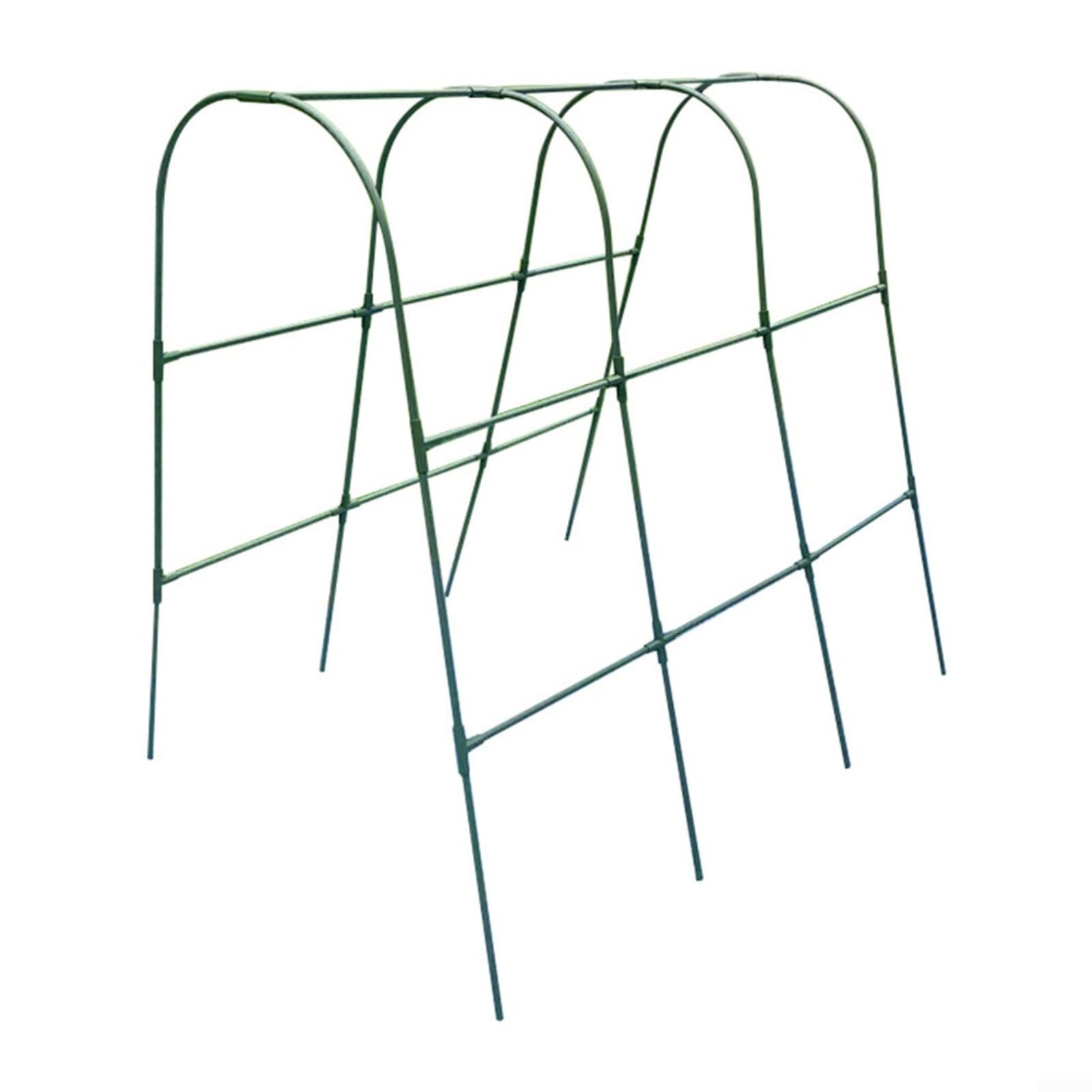 FACAIIO Enrejado de pepino en forma de U para plantas trepadoras, kit de soporte de jardín de 1,6 m x 1,2 m con marco de acero recubierto resistente al óxido para tomates, guisantes, uvas