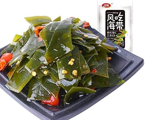 Miniatura 4 de WeiLong Latiao, Damianjin Gluten picante, Wei Long Konjac 20 bolsitas12.70 oz de aperitivo chino, viento come algas, papas picantes casuales