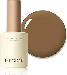 MEGIOR Esmalte de gel marrom café 15 ml de absorção de luz UV de longa duração, fácil de aplicar, kit de esmalte em gel para mulheres, meninas, manicure, faça você mesmo, salão de beleza, presente