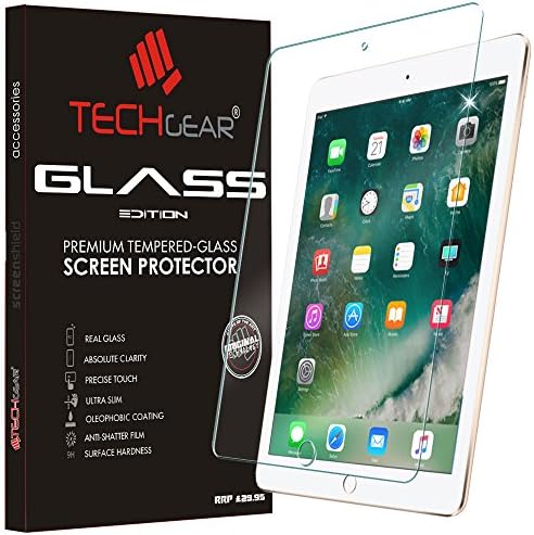 TECHGEAR GLASS Edition for iPad 9.7" (2018/2017, 5th & 6th Generation), iPad Air 1, iPad Air 2 Screen Protector, Genuine Tempered Glass Guard Cover - Apple Pencil Compatible