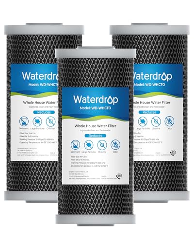 Waterdrop Whole House Carbon Filter Cartridge (3-Pack)