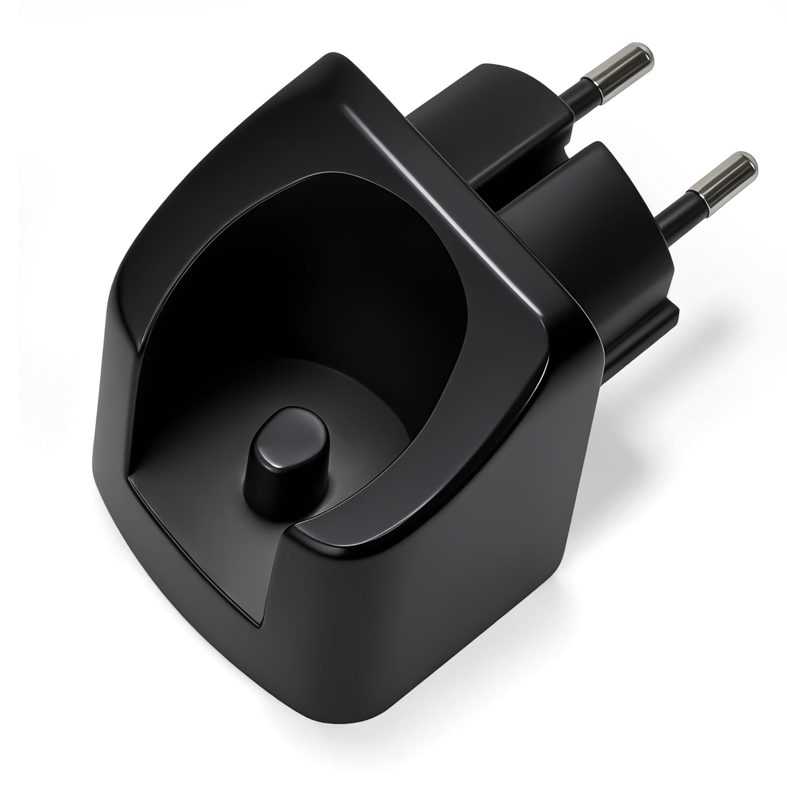 Wandladegerät für Elektrische Zahnbürsten von Oral B, Ersatz Ladestation Steckdose Kompatibel mit Oral-B iO3, iO4, iO5, iO6 PRO/DB-Serie, Tragbares Ladestation Ladegerät Kabelloses,Modell 3757-Schwarz