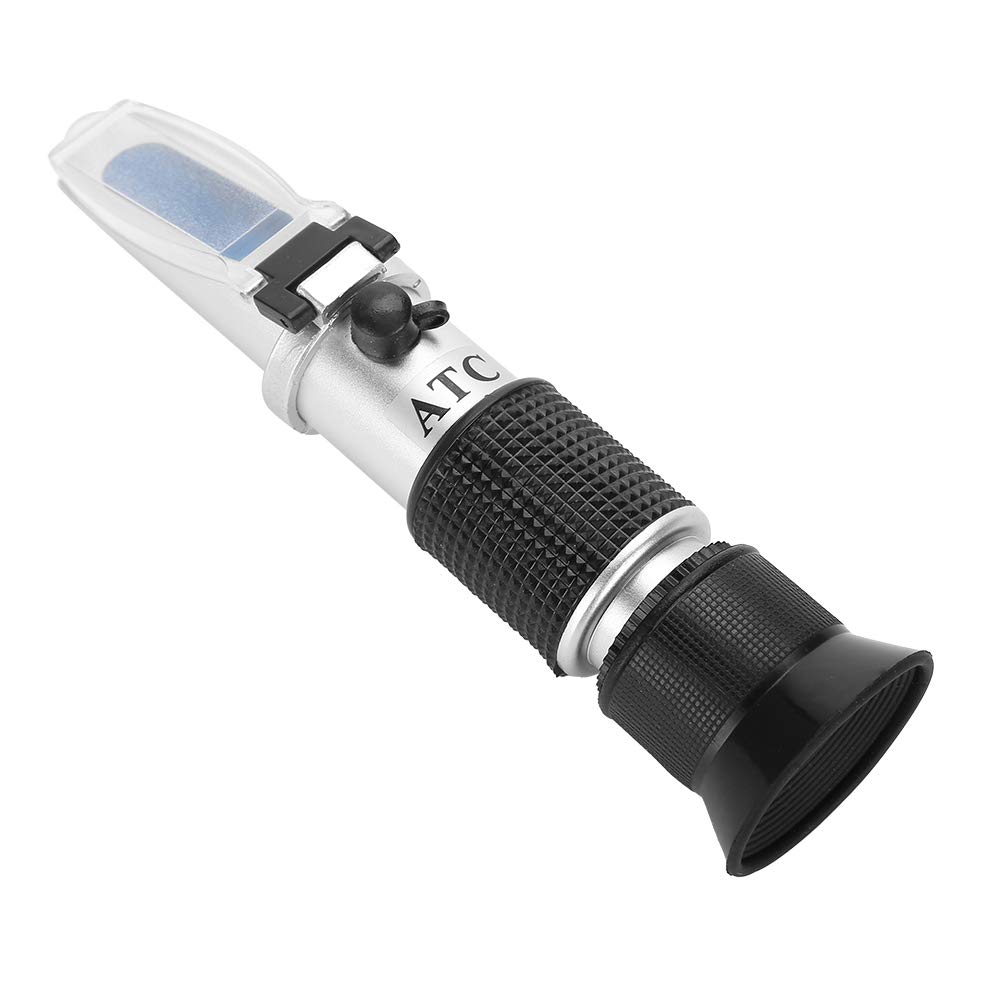Fdit Refractómetros Salinómetro Medidor de Salinidad de Agua de Mar de Temperatura del Acuario Temperatura ATC Digital 0-10% Socialme-EU