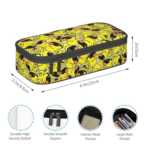 Image of Cool Duck Cartoon Funny Pencil Case Organizer Big Capacity Pencil Pouch Stationery With Zipper School Supplies Pencil Bag For Girls Boys Office, j56tsd