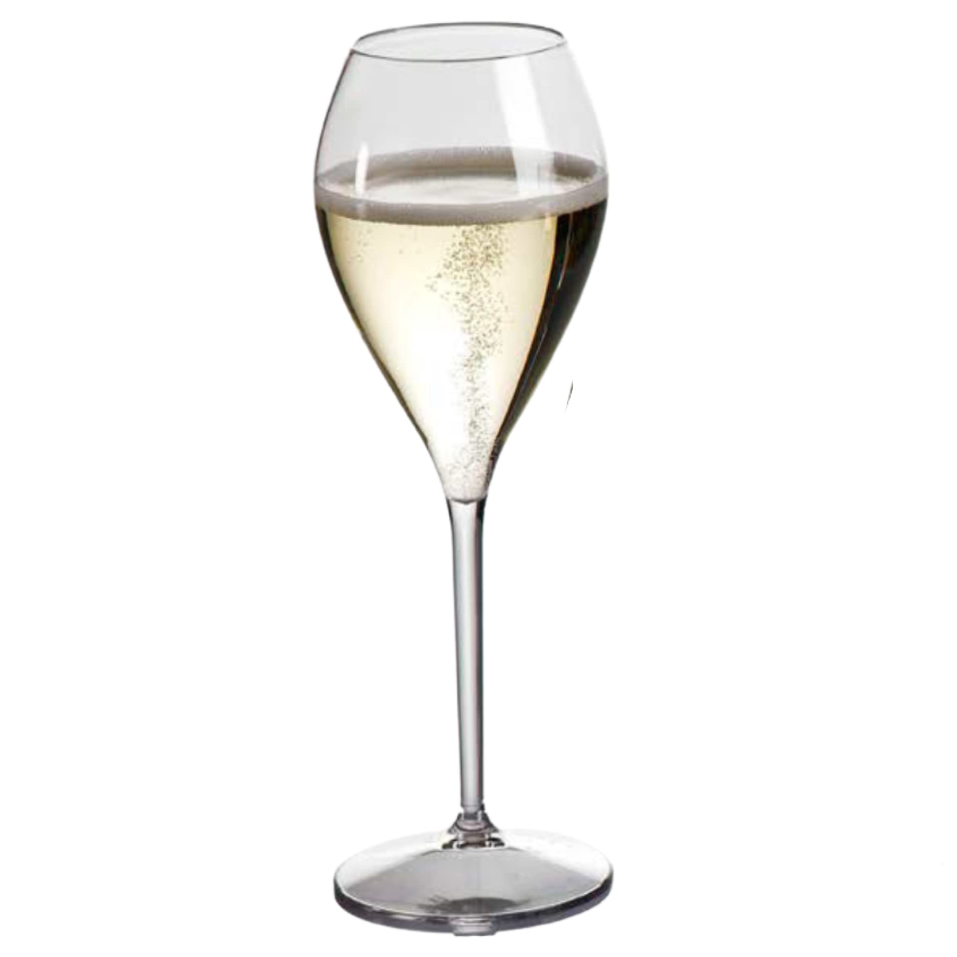 AIOS Unbreakable Tritan Plastic BPA Free Prosecco Flute/Champagne Flute. Capacity 165ml (Set of 2)