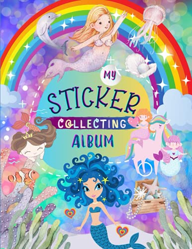 My Sticker Collecting Album: Cute Mermaids Cover | Blank White Papers | Jumbo Pages For Collecting Stickers | My First Big Book | Gift For Girls , Kids image 2