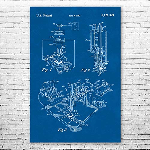 3D Printer Poster Print, CAD Designer, Engineer Gift,