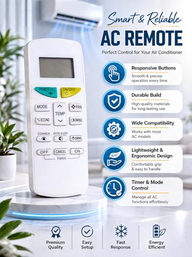 Image of Original Universal Ac Remote Compatible for Daikin Inverter Split AC Remote Dew Clean 1 Ton 1.5 Ton 2 Ton 3 Star 4 Star 5 Star.