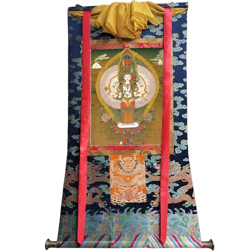 �^�y�X�g���[�^�y�X�g���[�`�x�b�g�^���J�A�[�g-1000 Armes Avalokitesvara Thangka - ���𑜓x�f�W�^���W�[�N���[�v�����g�Ɠ�w�n���h�t���[��-�����^�y�X�g���[�Ǌ|��-47�C���`x32�C���`(�t���[���J���[8)