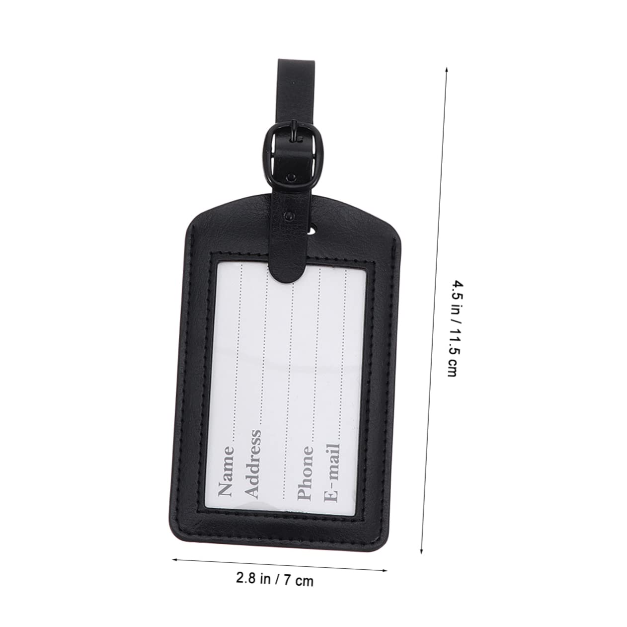 COLLBATH 10stücke Kreative Pu Gepäckanhänger Für Langlebige Id Labels Elegantem Schwarz Für Koffer Und Wasserfest Und Einfach Zu Befestigen