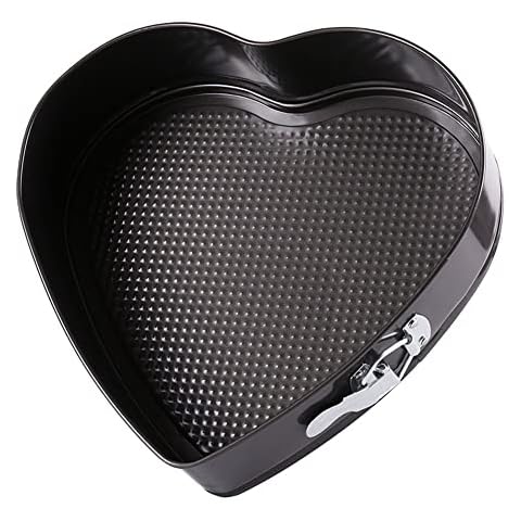 Afrsmw Kuchenformen Herz Springform Antihaftbeschichtung Auslaufsicher Auslaufsicher Backform mit Schnalle für Käsekuchen Cover