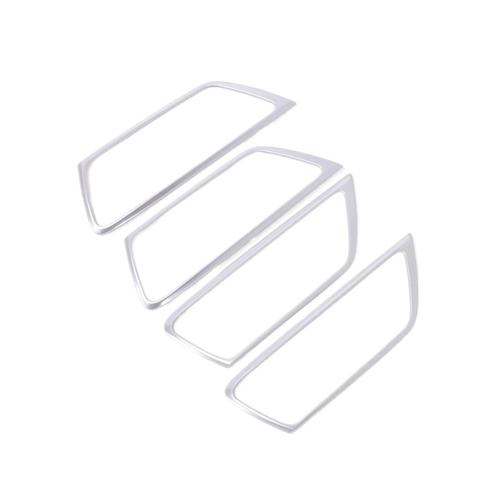Mcqnds Stainless Steel Car Interior Door Handle Bowl Cover Trim For Ford For Kuga For Escape 2020 2021 2022 2023 2024(Stainless Steel)