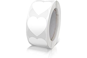 White Heart Shaped Stickers Roll For Valentine's Day