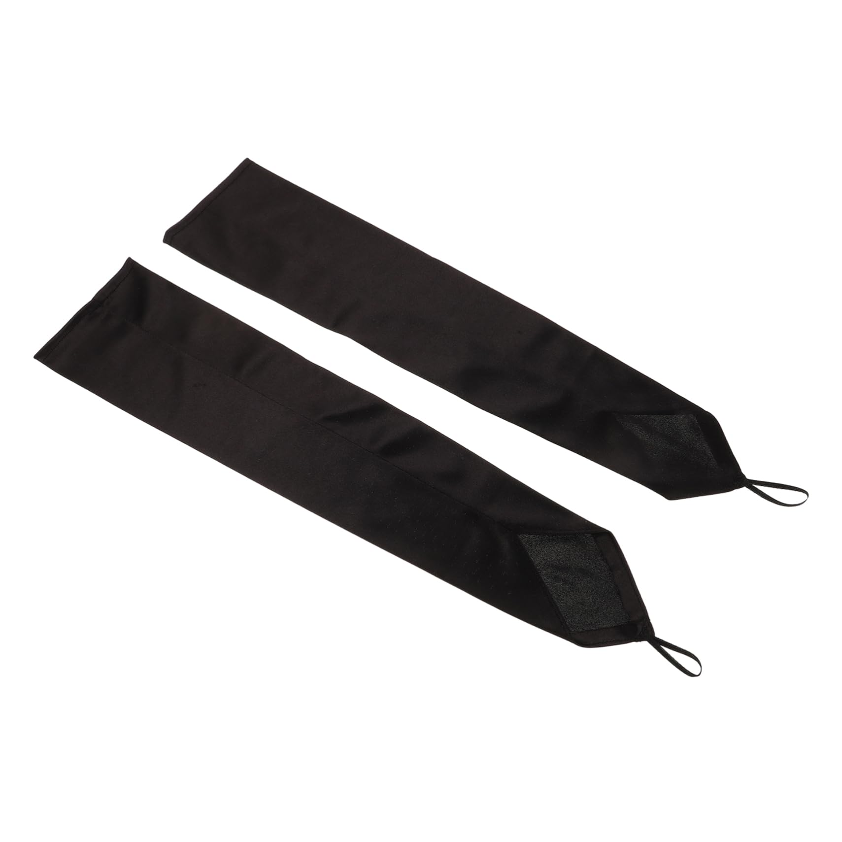 Healeved 5 Pezzi Guanti con gancio nuziale guanto da sposa in pizzo guanti neri in pizzo di raso da donna neri cosplay lunghi di raso a dita lunghe nylon Black