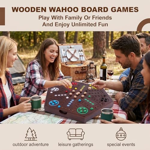 Wahoo Board Game 20 pulgadas 2 en 1 para 4-6 jugadores miniatura 6