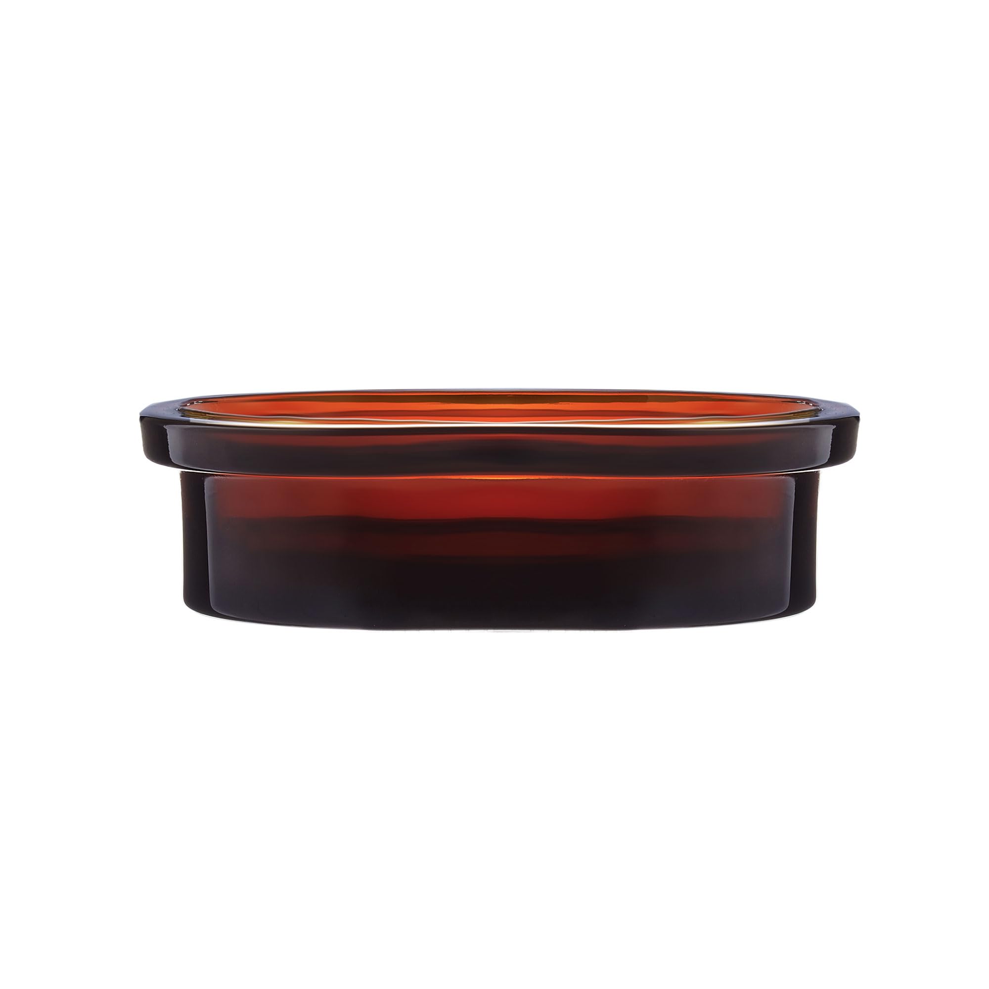 Kuishi Thick Amber Glass Soap Dish, Soap Holder, Soap Dish for Shower, Universal Soap Bar Holder for Bathroom & Kitchen