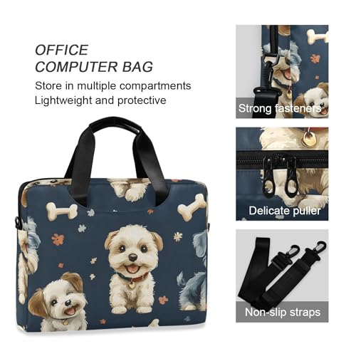Funda para portátil con estampado de patas de perro 13-15.6 pulg miniatura 5