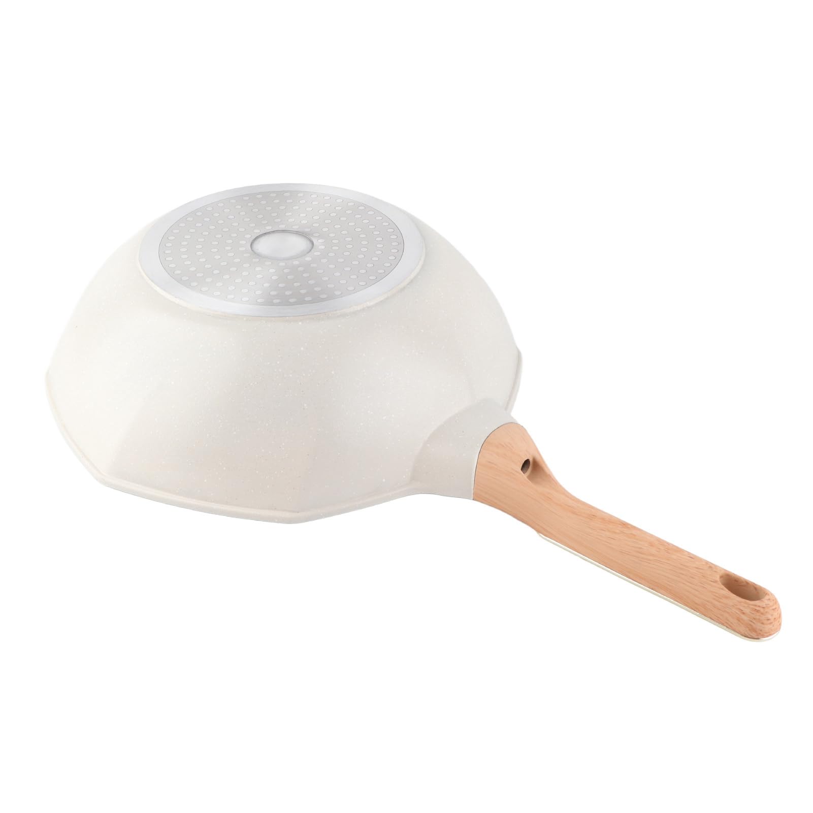 Patelnia Ośmiokątna z powłoką nieprzywierającą 32 cm Wok ze stopu aluminium, do kuchenki gazowej i płyty ceramicznej