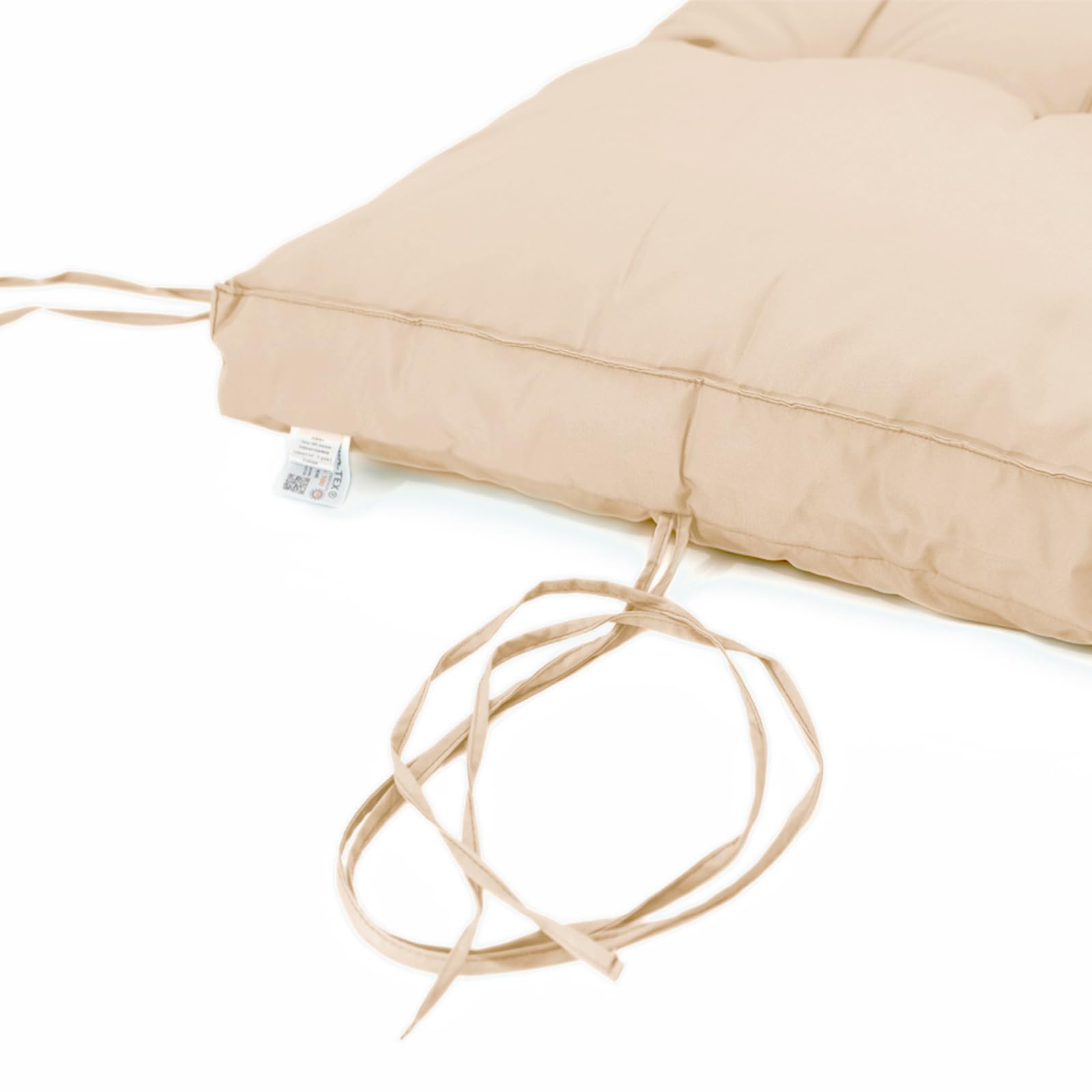 Cuscino Lettino Prendisole con Imbottitura da 12 cm, Materassino per Sdraio da Giardino e Chaise Longue, 185x60 cm, Beige