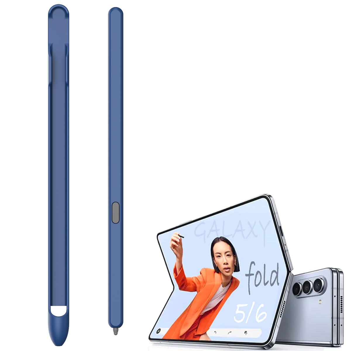 Z Fold6/Z Fold5 S Pen-Ersatz, Stylus-Stift für Fold3/Fold4 Pen Fold Edition mit Stiftablage, kein Bluetooth für Galaxy Z Fold6/5/6 SPen Stylus-Stift mit S-Pen-Steckplatz-Blau