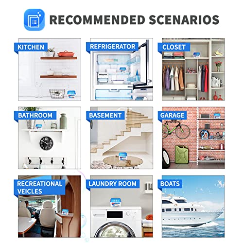 Vacplus Moisture Absorber Box - 4 Packs, 14Oz Reusable Dehumidifier For Closet, Unscented Moisture Absorbers For Rooms With Visible Dehumidification, Household Humidity Absorbers With Large Capacity (Fragrance Free) #TOP5