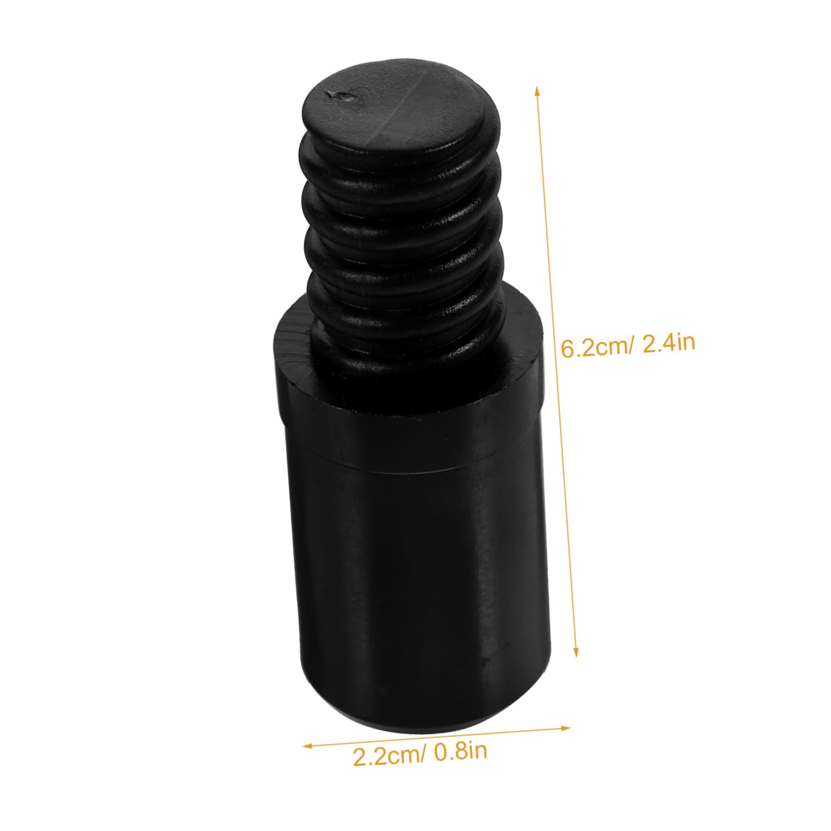 CIYODO 2pcs Mop Head Threaded Tip Replacement Broom Handle Threaded Tip Brush Stick Tip Broom Handle Tip Replacement Extension Pole Adapter Broom Pole Tip Replacement Black Plastic