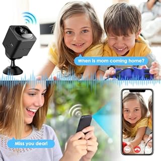 Mini Telecamera Spia Wireless con Microfono Incorporato, 4K HD, Visione Notturna, Rilevamento del Movimento e Riduzione del Rumore 2D - Telecamere di Sicurezza per Interni - Telecamera con Batteria