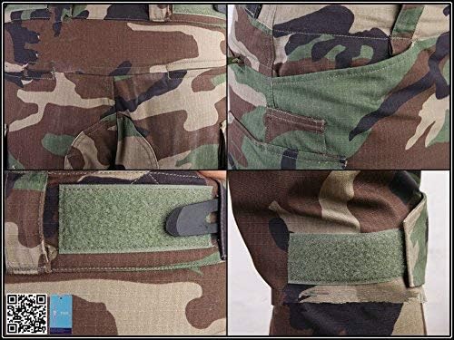 Paintball Equipment Men Airsoft Hunting Combat BDU Pants Gen3 Tactical Pants with Knee Pad Woodland - Image 4