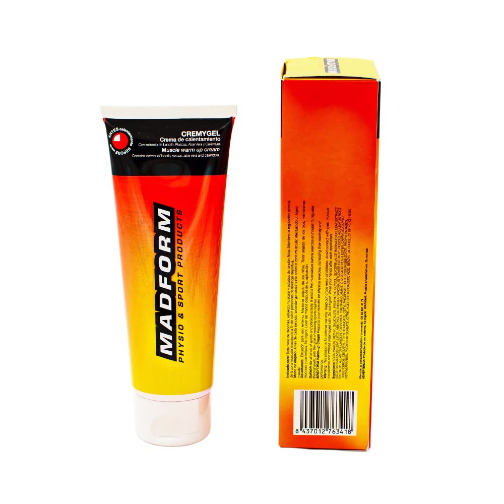 Madform Crema De Calentamiento Muscular - Efecto Calor, Naranja, 120 ml